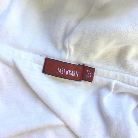 Milkbarn Hooded Bath Robe Infant Girl 0-9 Mos. Pink White Floral Organic Cotton - Picture 6 of 8